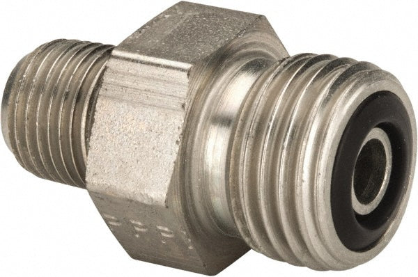 Parker 4 FLO-S Compression Tube Connector: 1/8-27, 1/4" Tube OD, ORFS x NPTF