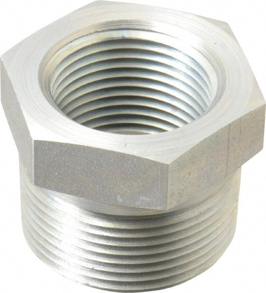 Parker 1 1/4 X 1 PTR-S Industrial Pipe Bushing: 1" Female Thread, 1-1/4" Male Thread, MNPTF x FNPTF