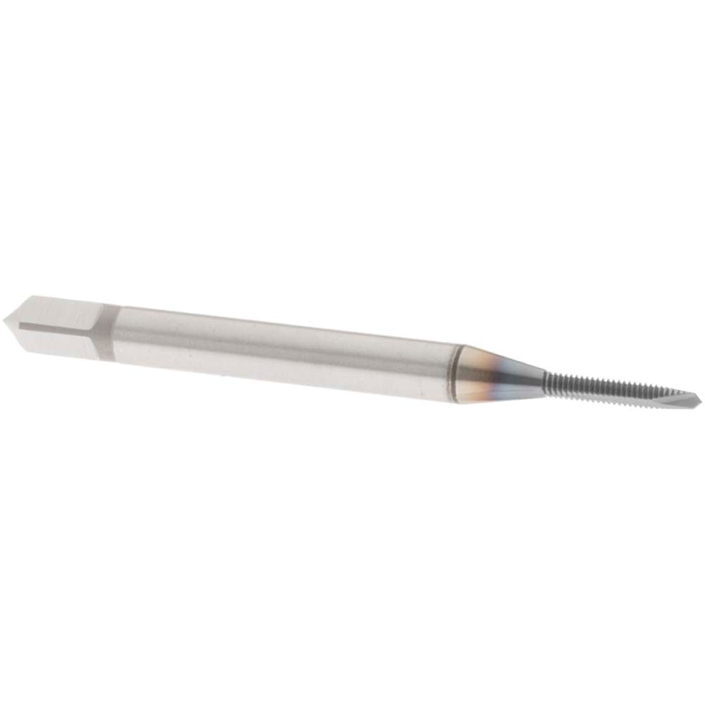 OSG 1205008 Spiral Point Tap: #0-80 UNF, 2 Flutes, Plug Chamfer, 2B Class of Fit, HSS, TiCN Coated