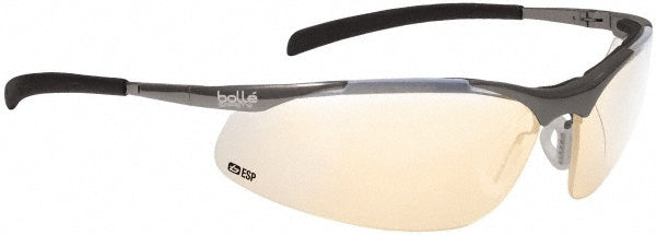 bolle SAFETY 40051 Safety Glass: Scratch-Resistant, Polycarbonate, Gray Lenses, Full-Framed