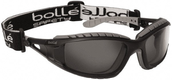 bolle SAFETY 40086 Safety Glass: Anti-Fog & Scratch-Resistant, Polycarbonate, Smoke Lenses, Full-Framed