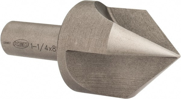 Keo 917-000-105 Countersink: 1-1/4" Head Dia, 82.00 deg Included Angle, 3 Flute, High-Speed Steel, Right Hand Cut