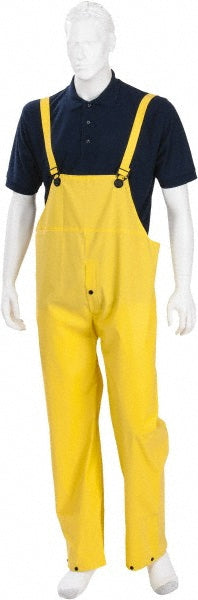 MCR Safety 200BPL Rain Bib Overalls: Size Large, Polyester & Polyvinylchloride