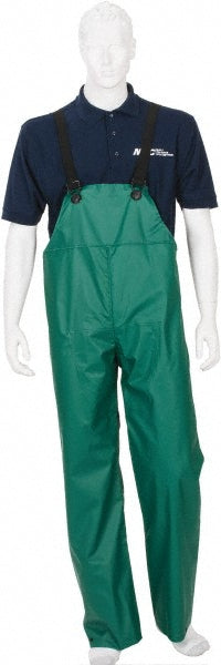 MCR Safety 388BFL Rain Bib Overalls: Size Large, PVC & Polyester,