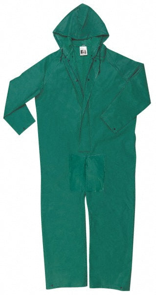 MCR Safety 3881X2 Rain Coveralls: Size 2X-Large, Polyester & Polyvinylchloride