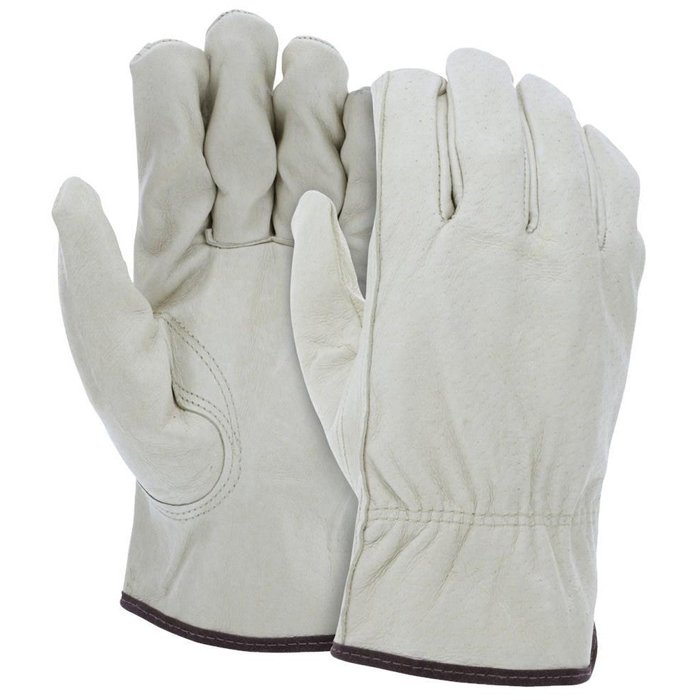 MCR Safety 3401XL Work Gloves: Memphis 3401, Size X-Large, Not Lined, Pigskin Leather, General Purpose