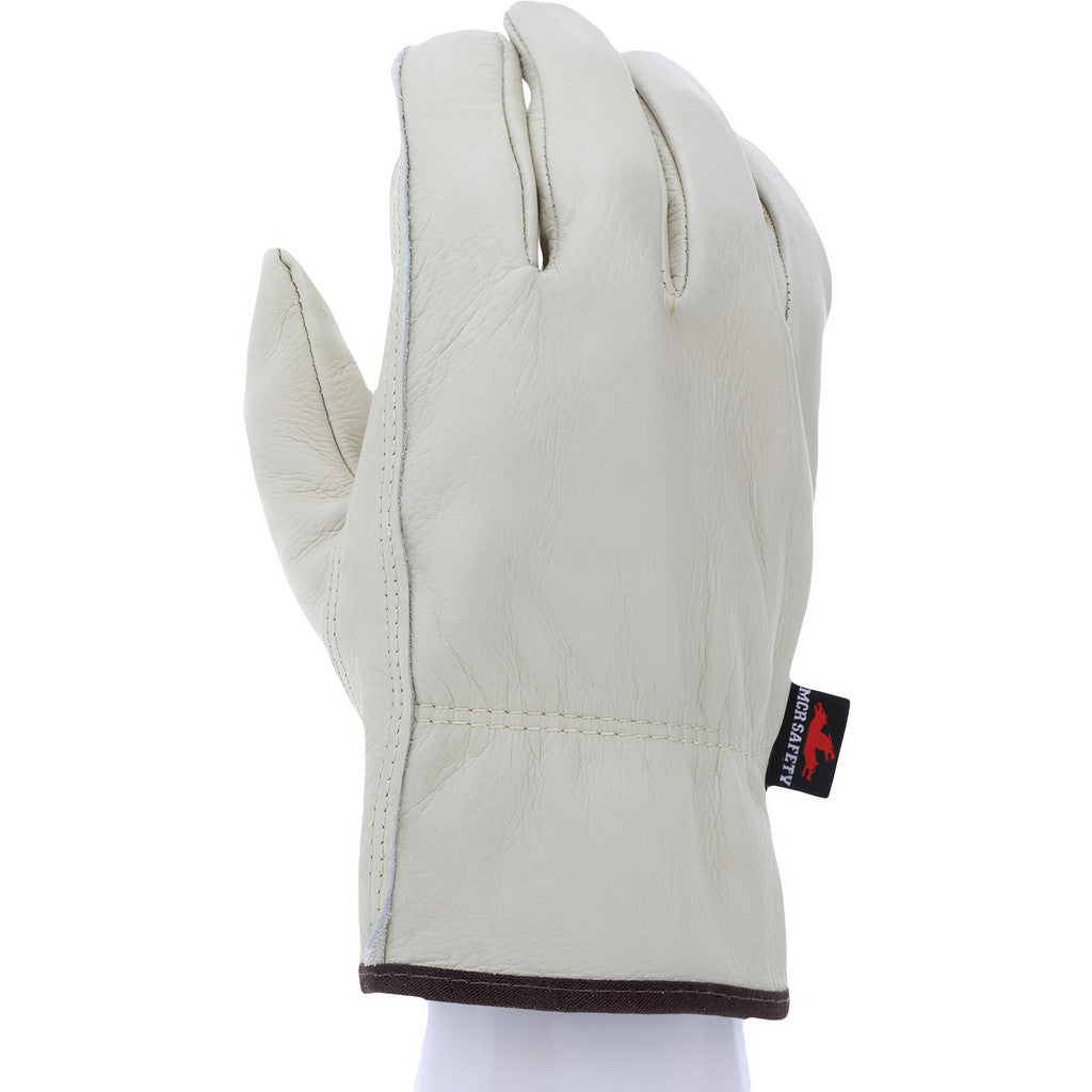 MCR Safety 3211L Work Gloves: Memphis 3211, Size Large, Not Lined, Cowhide Leather, General Purpose