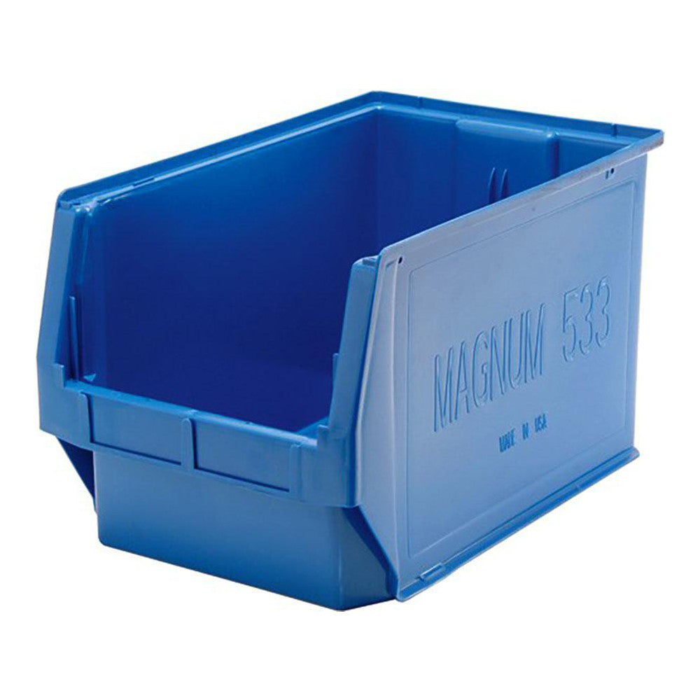 Quantum Storage QMS533BL Plastic Hopper Stacking Bin: Blue