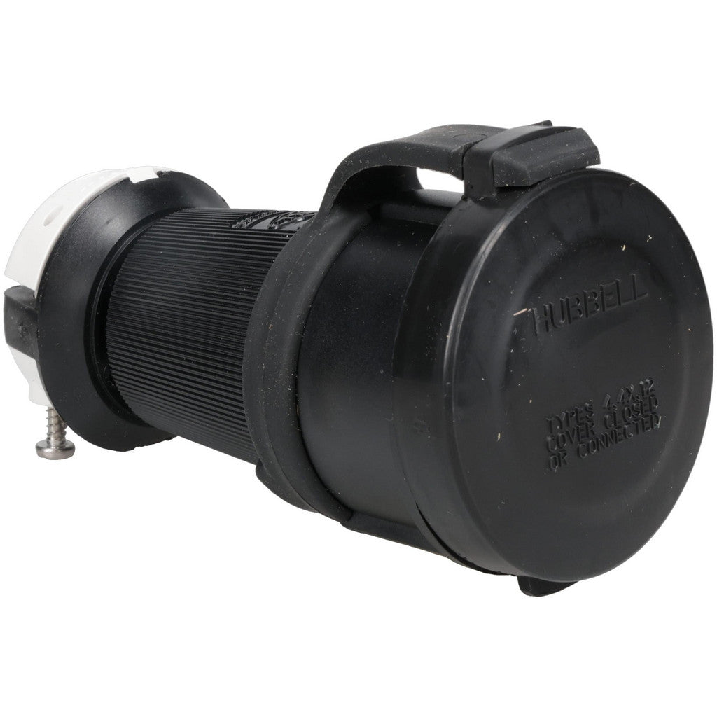 Hubbell Wiring Device-Kellems HBL2313SW Locking Inlet: Connector, Industrial, L5-20R, 125V, Black & White