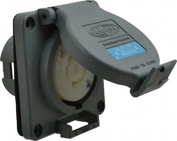Hubbell Wiring Device-Kellems HBL2420SW 250 VAC, 20 Amp, L15-20R NEMA, Self Grounding Receptacle