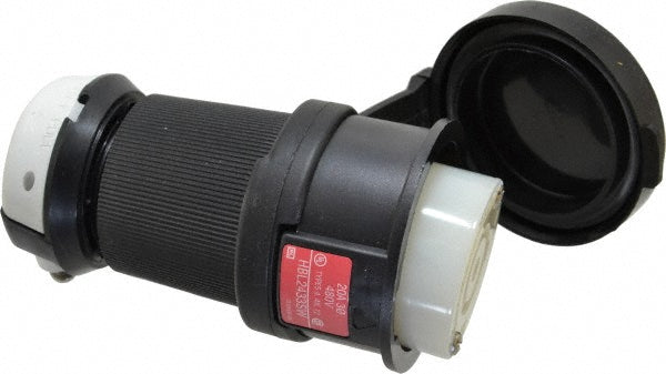 Hubbell Wiring Device-Kellems HBL2433SW Locking Inlet: Connector, Industrial, L16-20R, 480V, Black & White