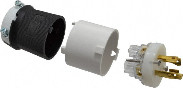 Hubbell Wiring Device-Kellems HBL2731S Locking Inlet: Plug, Industrial, L16-30P, 480V, Black & White
