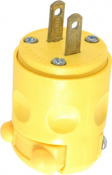 Leviton 115PV Straight Blade Plug: Residential, 1-15P, 125VAC, Yellow