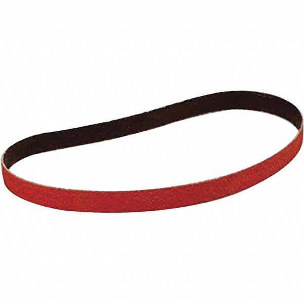 3M 7000118433 Abrasive Belt: 1/2" Wide, 24" OAL, 36 Grit, Ceramic Aluminum Oxide