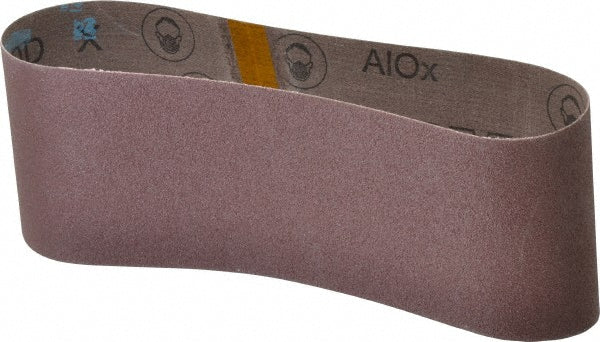 3M 7100231078 Abrasive Belt: 4" Wide, 24" OAL, 80 Grit, Aluminum Oxide
