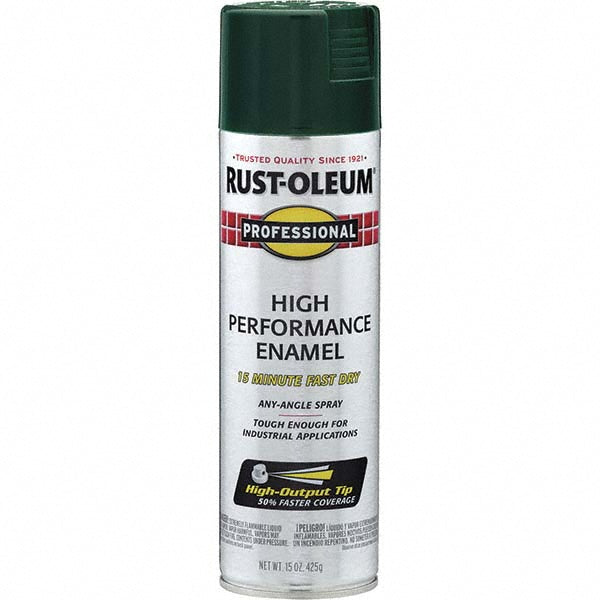 Rust-Oleum 7538838 Professional High Performance Enamel Spray Paint, Hunter Green, Gloss, 15 oz (Pack of 6)