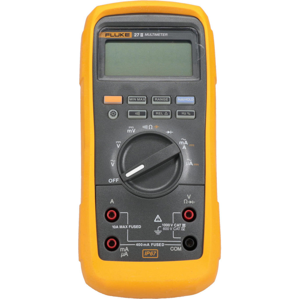 Fluke FLUKE-27II CAT III & CAT IV, Auto Ranging Digital Manual Ranging & True RMS Multimeter: 1,000 VAC/VDC