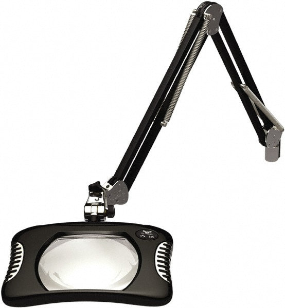 O.C. White 82400-4-B Task Light: LED, 43" Reach, Swing Arm, Clamp-On, Black