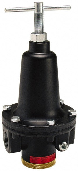Parker R119-12CG/M2 Compressed Air Regulator: 1-1/2" NPT, 300 Max psi, Heavy-Duty T-Handle