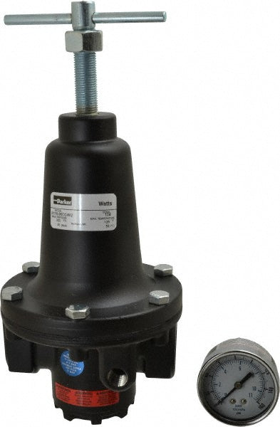 Parker R119-06CG/M2 Compressed Air Regulator: 3/4" NPT, 300 Max psi, Heavy-Duty T-Handle