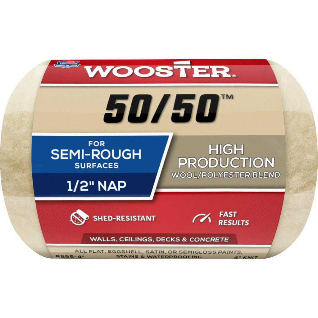 Wooster Brush R295-4 Paint Roller Cover: 1/2" Nap, 4" Wide