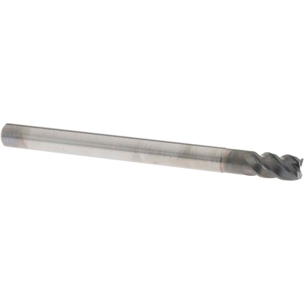 OSG 457108011 Corner Radius End Mill: 8.00 mm Dia, 12.00 mm LOC, 0.50 mm Corner Radius, 4 Flute, Solid Carbide