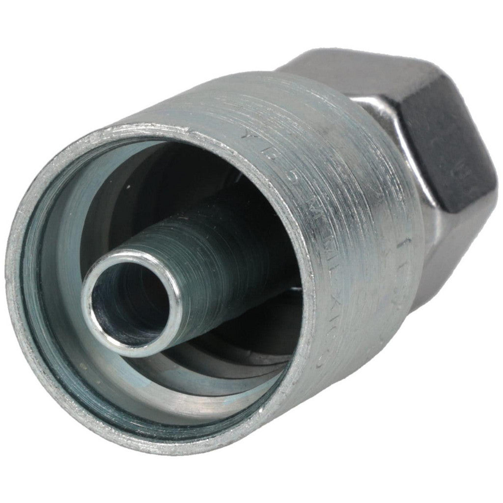 Parker 1CA43-12-6 Hydraulic Hose Female Metric L Swivel Adapter: 3/8" Hose ID, 6 Hose Size, M18x1.5