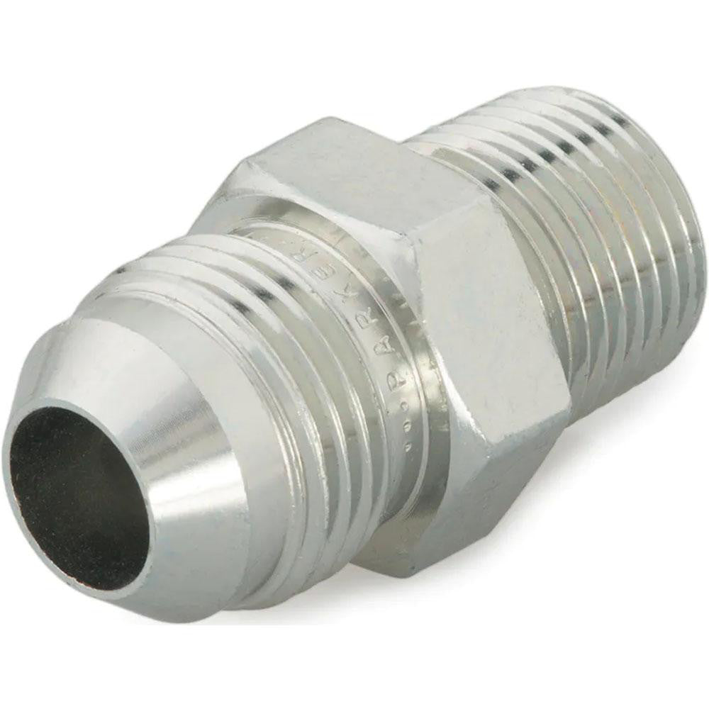 Parker 4-6 FTX-S Hydraulic Hose Male Connector: 1/4" Hose OD, 3/8-18