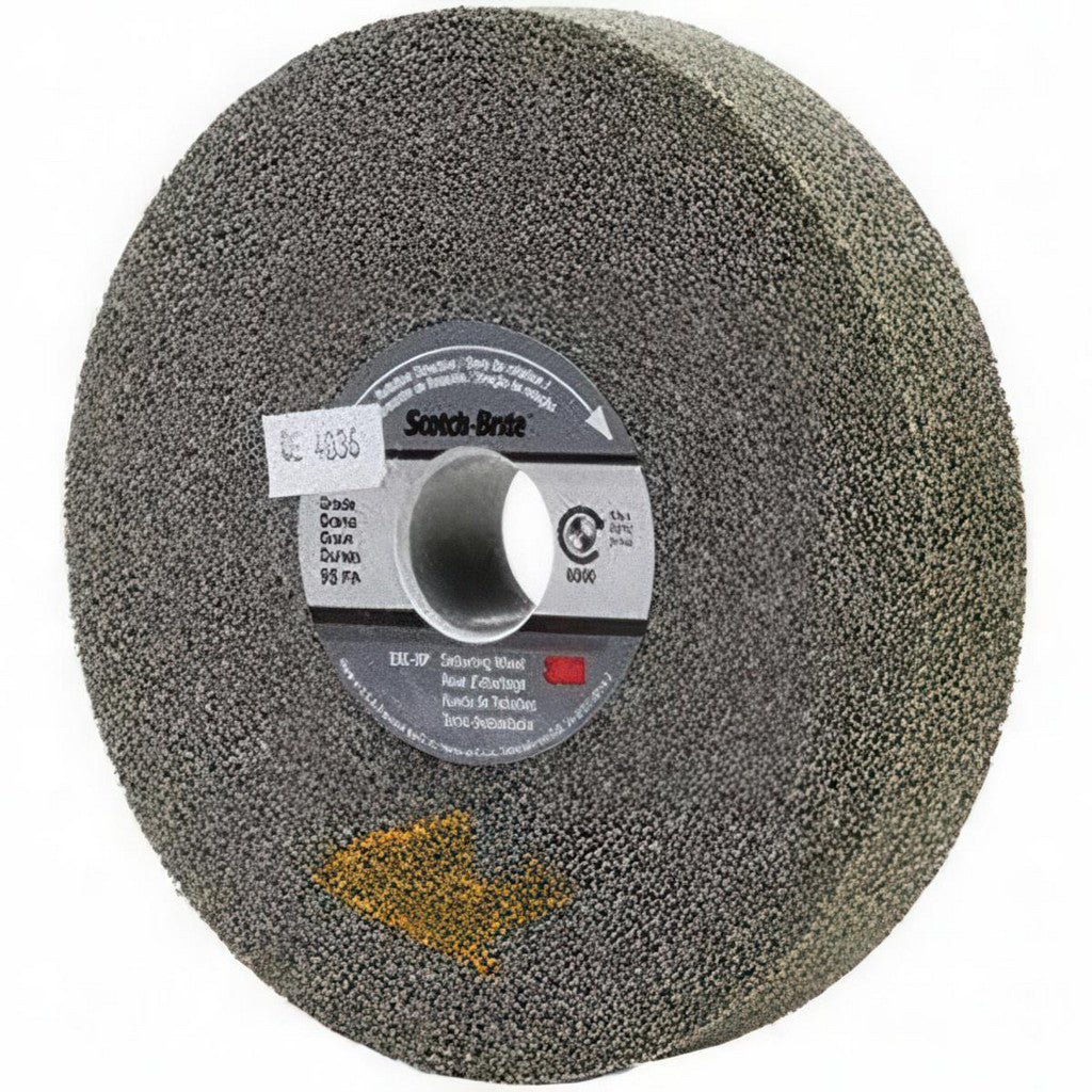 3M 7000121100 Deburring Wheel: 6" Dia, 1" Face Width, 1" Hole, 9 Density, Silicon Carbide