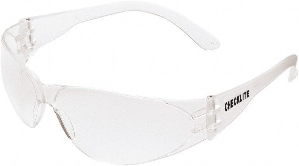 MCR Safety CL010 Safety Glasses: Uncoated, Polycarbonate, Clear Lenses, Frameless