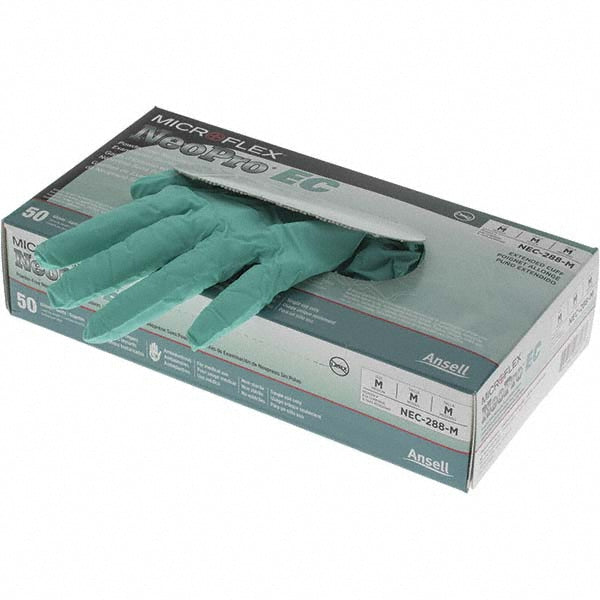 Ansell NEC-288-M Disposable Gloves: Series Microflex Neopro, Size Medium, 6.3 mil, Neoprene, Chemical-Resistant, Powder-Free