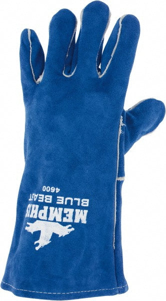 MCR Safety 4600LH Welding Glove: Blue Beast Size Universal, Cowhide Leather, Left Hand