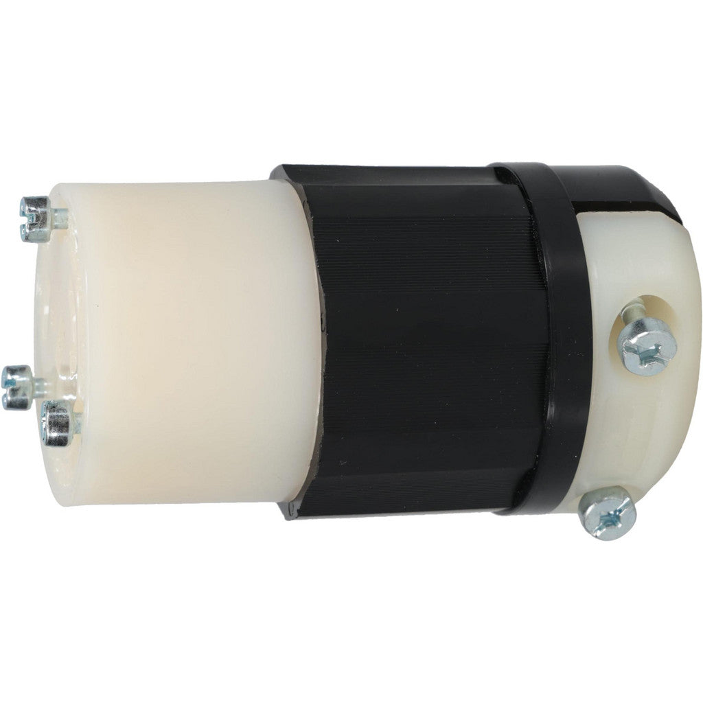 Leviton C2623 Locking Inlet: Connector, Industrial, L6-30R, 250V, Black & White