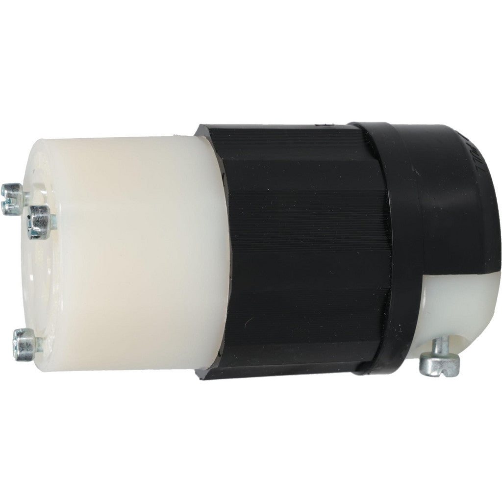 Leviton 2313 Locking Inlet: Connector, Industrial, L5-20R, 125V, Black & White
