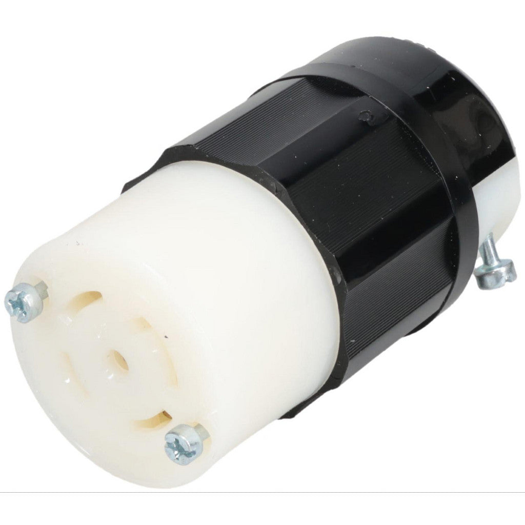 Leviton 2813 Locking Inlet: Connector, Industrial, L21-30R, 120 & 208V, Black & White