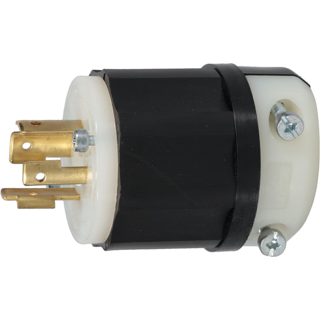 Leviton 2421 Locking Inlet: Plug, Industrial, L15-20P, 250V, Black & White