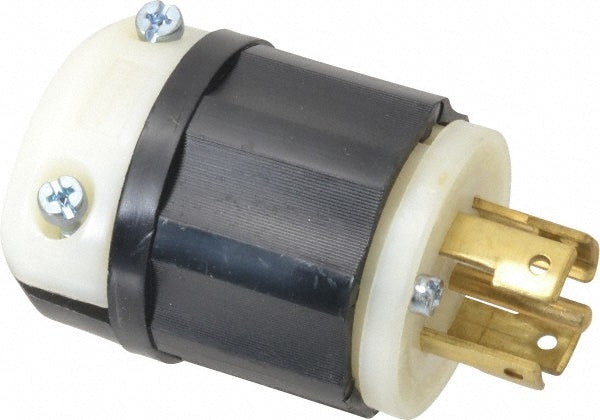 Leviton 2811 Locking Inlet: Plug, Industrial, L21-30P, 120 & 208V, Black & White