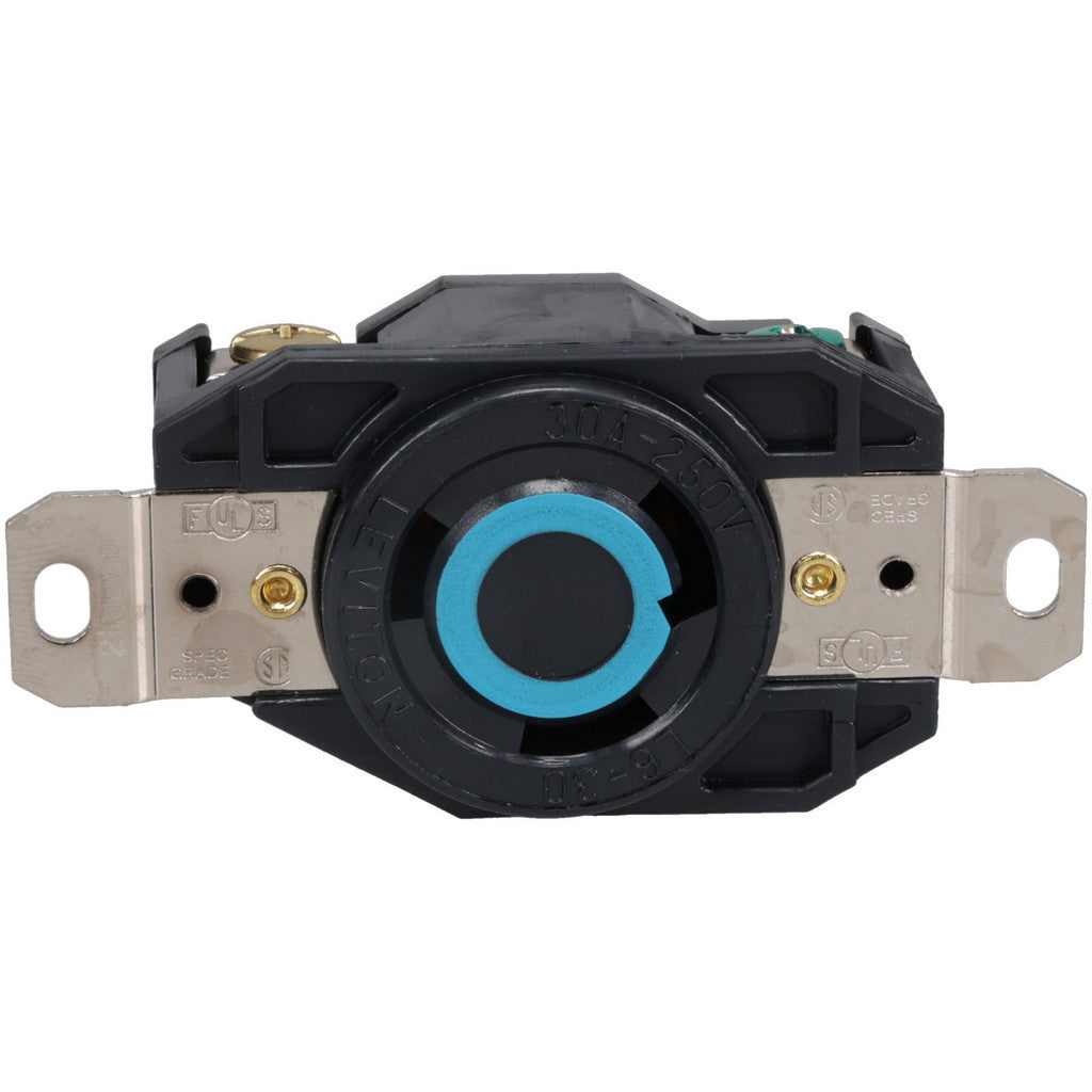 Leviton 2620 250 VAC, 30 Amp, L6-30R NEMA, Self Grounding Receptacle