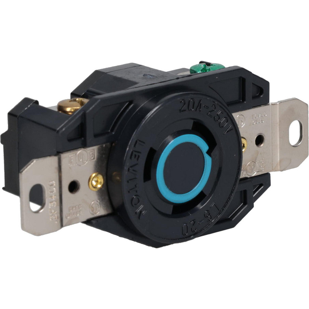 Leviton 2320 250 VAC, 20 Amp, L6-20R NEMA, Self Grounding Receptacle