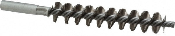 Schaefer Brush 43522 Double Stem/Single Spiral Tube Brush: 3/4" Dia, 6-1/4" OAL, Stainless Steel Bristles