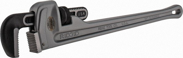 Ridgid 31105 Straight Pipe Wrench: 3" Max, 24" OAL, Aluminum