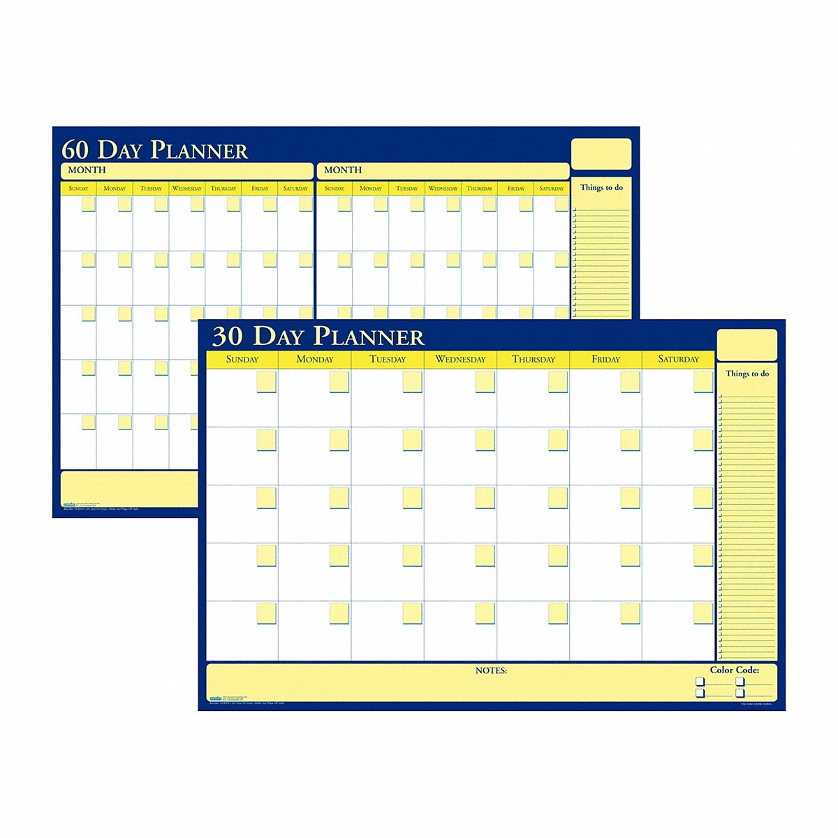 AbilityOne - Reversible and Erasable Non-Dated 30/60 Day Flexible Planner - 36" x 24" 7520-01-207-4058