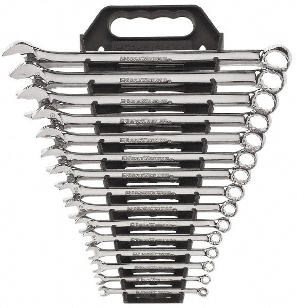 GEARWRENCH 81901 Combination Wrench Set: 15 Pc, 1/4 to 1" Wrench, Inch