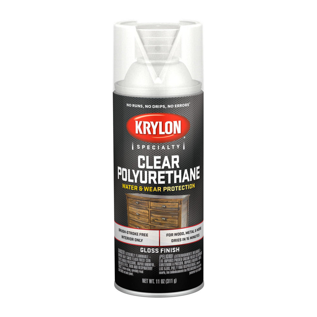 Krylon K07005777 Clear Polyurethane Coating, Gloss, Clear, 11 oz