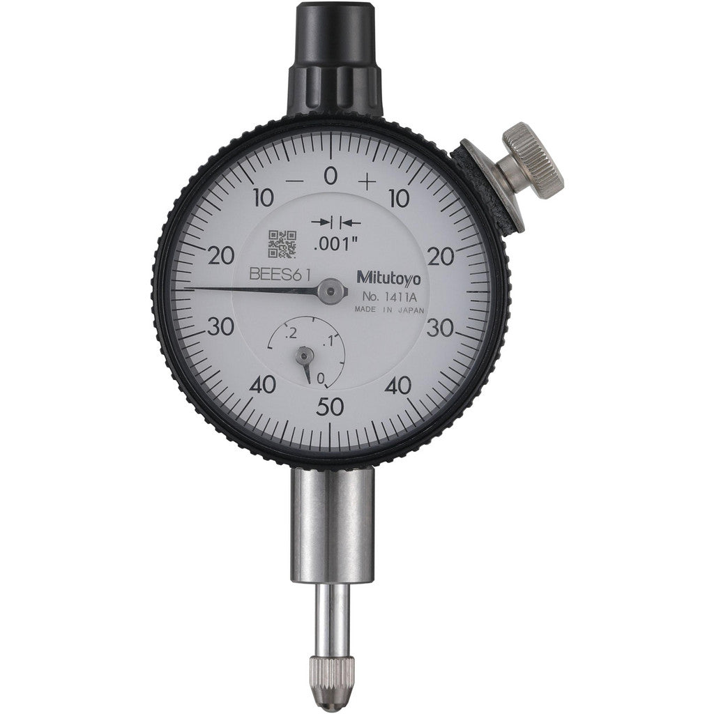 Mitutoyo 1411A Dial Drop Indicator: 0.2500" Max Measurement, 0-50-0 Dial Reading, 0.001000" Accuracy