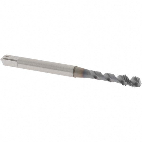 OSG 1315800208 Spiral Flute Tap: M4x0.70, Metric Coarse, 2 Flute, Modified Bottoming Chamfer, 6H Class of Fit, Vanadium High-Speed Steel, TiCN Finish