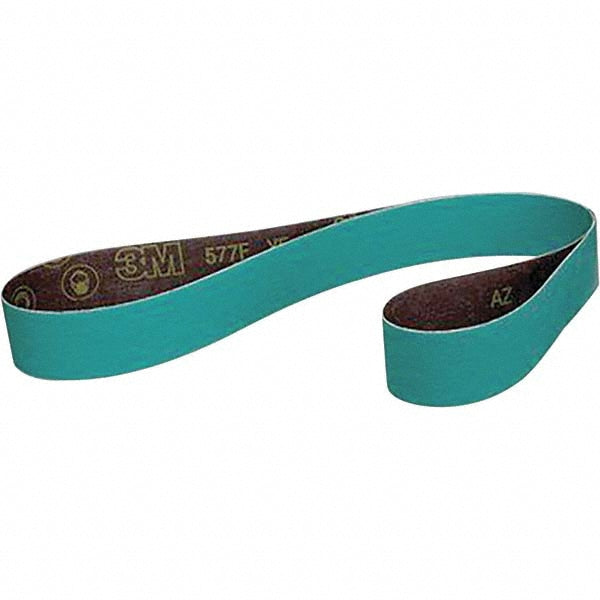 3M 7010363096 Abrasive Belt: 2" Wide, 48" OAL, 60 Grit, Alumina Zirconia