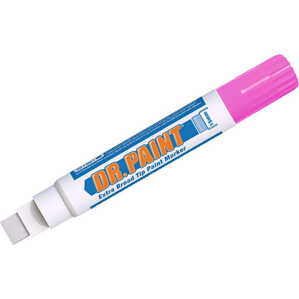 U-Mark 10891 Liquid Paint Marker: Pink, Water Base, Water Resistant & Fade Resistant, Chisel Tip