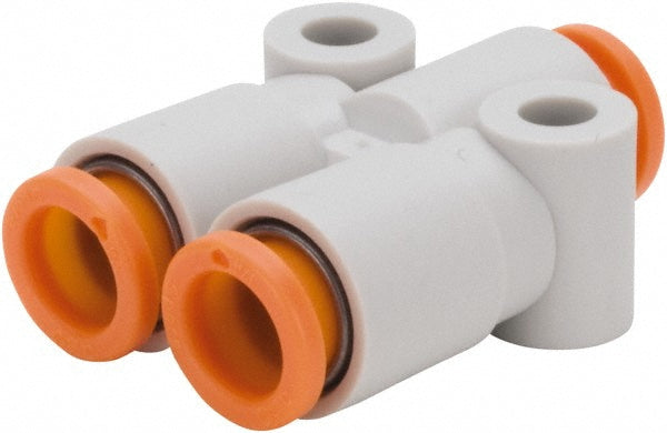 SMC PNEUMATICS KQ2U09-00A Push-to-Connect Y Connector: 5/16" Tube OD