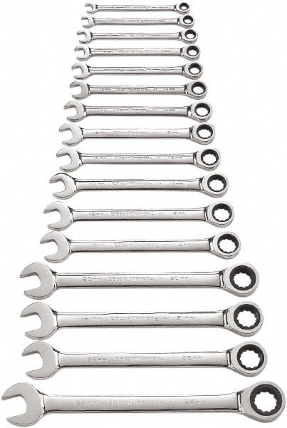 GEARWRENCH 9416 Combination Wrench Set: 16 Pc, 8 to 24 mm Wrench, Metric